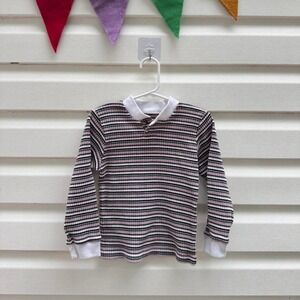 Vintage multicolored striped long sleeve shirt